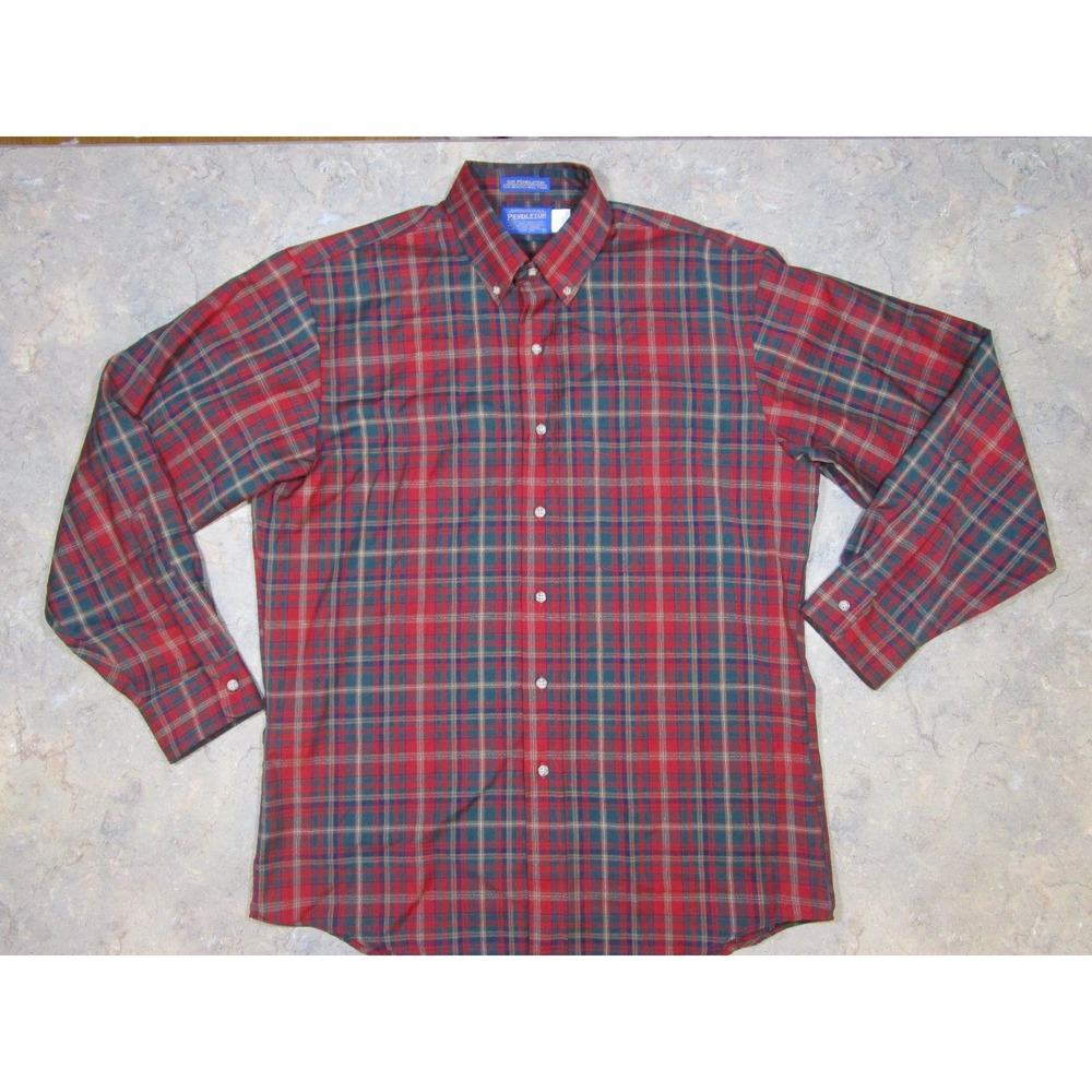 Sir Pendleton LS Shirt Large Wool Shirt Western Wear Plaid